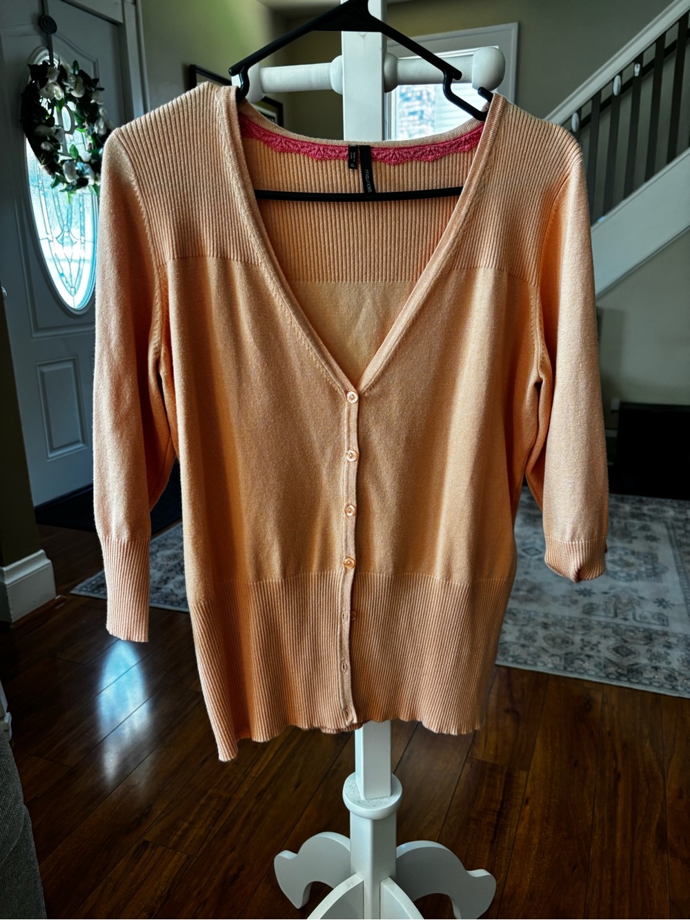 Lightweight Peach V-Neck Button Cardigan Sweater - Women Maurices